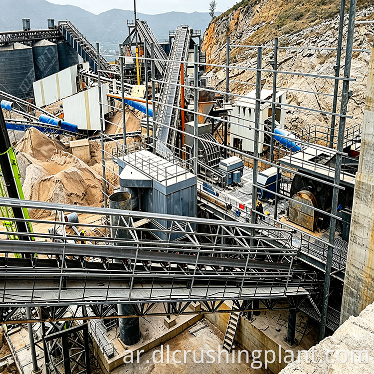 limestone crushing line producing graded stone and powder